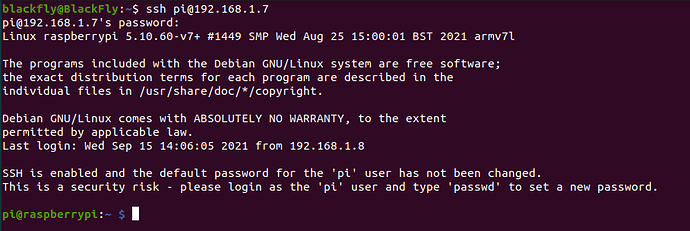 SSH into Pi