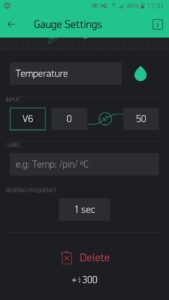 Temperature Widget Setup